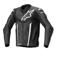 Куртка кожаная ALPINESTARS FUSION BLACK/WHITE/METALLIC GREY