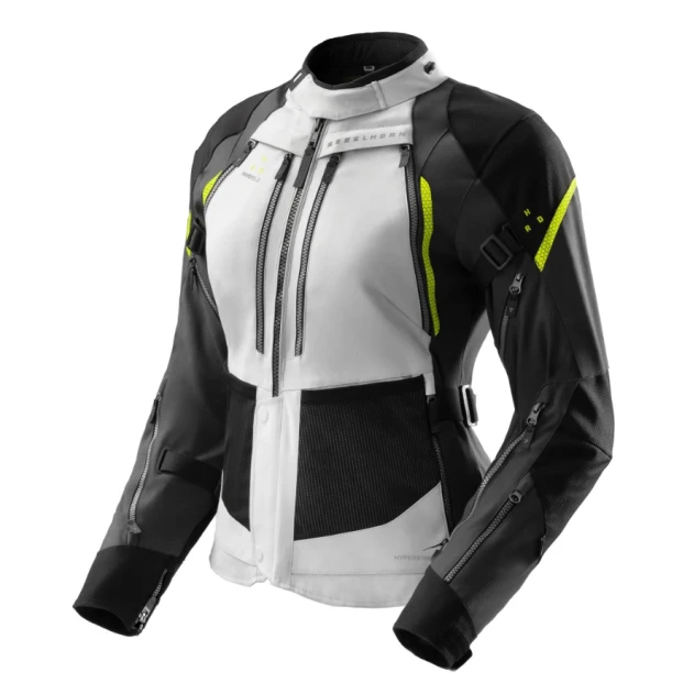 Куртка текстильная женская REBELHORN HARDY 3.0 BLACK LIGHT GREY FLUO YELLOW