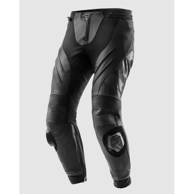 Штаны кожаные REBELHORN INFERNO BLACK/WHITE