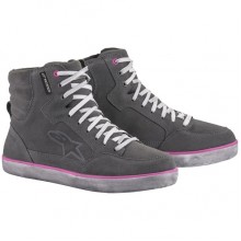 Ботинки ALPINESTARS J-6 WP CANVAS LADY LIGHT GREY/FUCHSIA