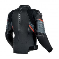 Куртка кожаная REBELHORN VELOCE BLACK/GREY/FLUO RED