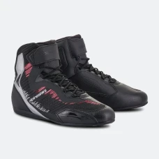 Ботинки ALPINESTARS LADY STELLA FASTER-3 RIDEKNIT BLACK/SILVER/DIVA PINK