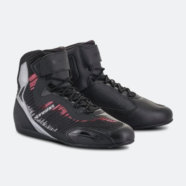 Ботинки ALPINESTARS LADY STELLA FASTER-3 RIDEKNIT BLACK/SILVER/DIVA PINK