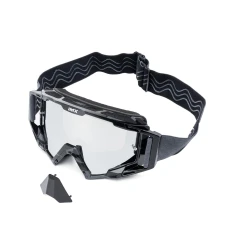 Очки IMX SAND GRAPHIC BLACK GLOSS/GREY - Визор SILVER IRIDIUM + CLEAR (2 SZYBY W ZESTAWIE)