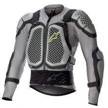 Куртка с защитой (моточерепаха) ALPINESTARS BIONIC ACTION V2 GRAY/BLACK/FLUO YELLOW