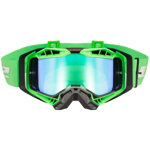 Очки LS2 AURA PRO GOGGLE BLACK H-V GREEN WITH IRIDIUM VISOR 
