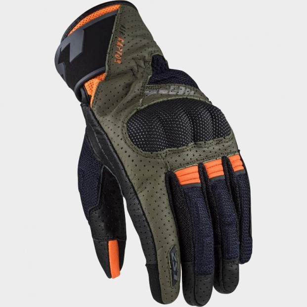 Перчатки LS2 AIR RAPTOR MAN GREEN BLUE H-V ORANGE