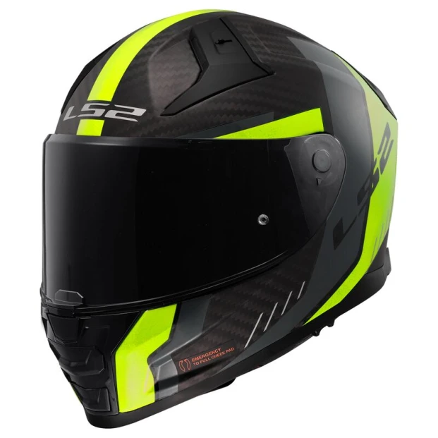 Шлем LS2 FF811 VECTOR II CARBON GRID MATT H-V YELLOW-06