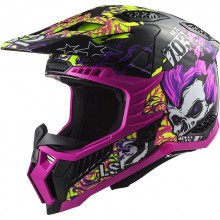 Мотоциклетный шлем LS2 MX703 C X-FORCE FIRESKULL VIOLET-06