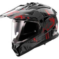 Шлем LS2 MX702 PIONEER II CRAZY MATT BLACK RED-06