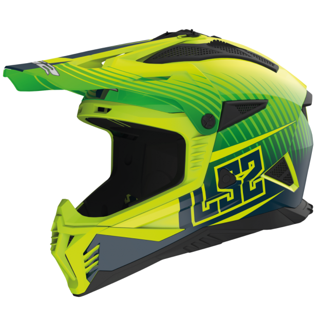 Мотоциклетный шлем LS2 MX708 FAST II DUCK M.H-V GREEN H-V YELL.-06