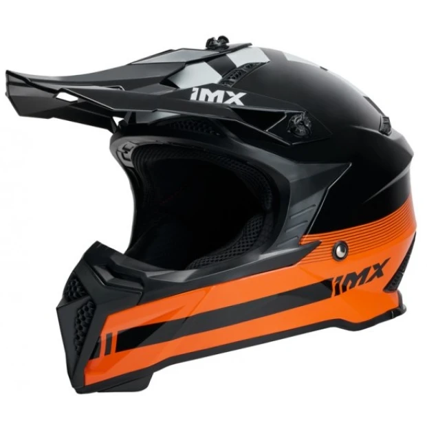 Шлем IMX FMX-02 BLACK/ORANGE/WHITE GLOSS