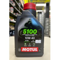 Масло Motul 5100 10W40 4T моторное, полусинтетическое для четырехтактных двигателей мотоциклов, 1 литр 112858