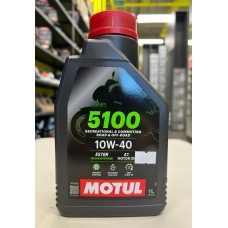 Масло Motul 5100 10W40 4T моторное, полусинтетическое для четырехтактных двигателей мотоциклов, 1 литр 112858