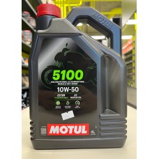 Масло Motul 5100 10W50 4T моторное, полусинтетическое для четырехтактных двигателей мотоциклов, 4 литра 113189