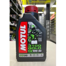 Масло Motul 3100 GOLD 10W40 4T моторное , полусинтетическое для четырехтактных двигателей мотоциклов, 1литр 113192