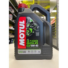 Масло Motul 3100 GOLD 10W40 4T моторное , полусинтетическое для четырехтактных двигателей мотоциклов, 4литра 113193