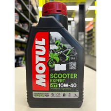 Масло Motul SCOOTER EXPERT 4T 10W40 MA моторное, полусинтетическое для четырехтактных двигателей скутеров, 1 литр 112752