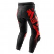 Штаны кожаные REBELHORN INFERNO BLACK/FLUO RED
