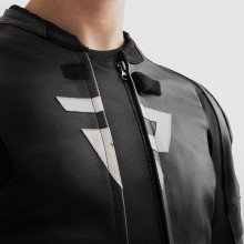 Куртка кожаная REBELHORN VELOCE BLACK/GREY/FLUO YELLOW