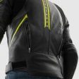 Куртка кожаная REBELHORN VELOCE BLACK/GREY/FLUO YELOW