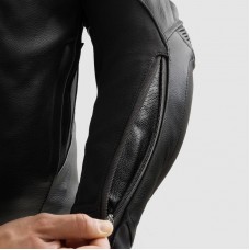 Куртка кожаная REBELHORN VELOCE BLACK/GREY/FLUO YELLOW