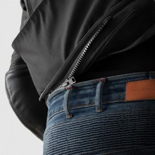 Куртка кожаная REBELHORN VELOCE BLACK/GREY/FLUO YELLOW