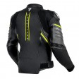 Куртка кожаная REBELHORN VELOCE BLACK/GREY/FLUO YELLOW