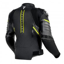 Куртка кожаная REBELHORN VELOCE BLACK/GREY/FLUO YELLOW