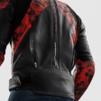 Куртка кожаная REBELHORN VELOCE CAMO BLACK/FLUO RED