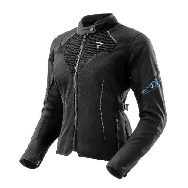 Куртка текстильная REBELHORN JAX LADY BLACK/BLUE LAGOON