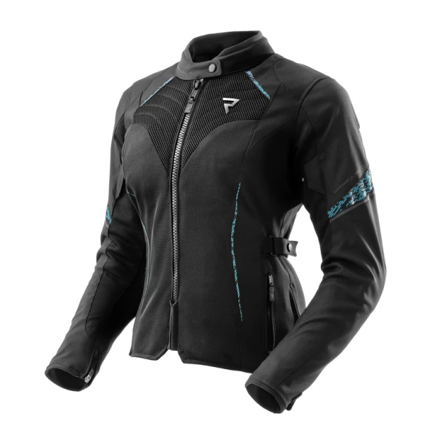 Куртка текстильная REBELHORN JAX LADY BLACK/BLUE LAGOON