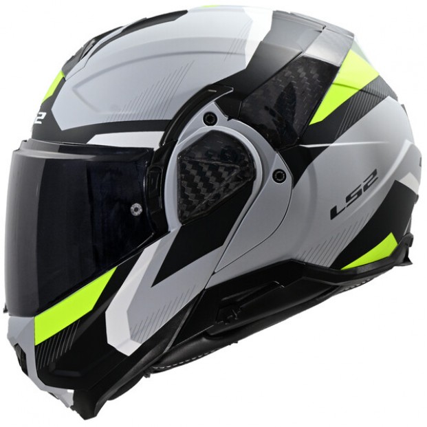 ШЛЕМ LS2 FF910 ADVANT II TRIPLE LIGHT GREY H-V YELLOW