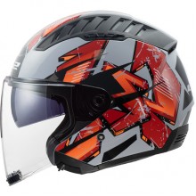 ШЛЕМ LS2 OF600 COPTER II KANJI LIGHT GREY-06