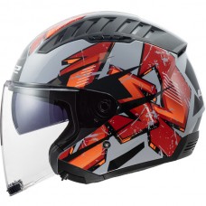ШЛЕМ LS2 OF600 COPTER II KANJI LIGHT GREY-06