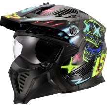 ШЛЕМ LS2 OF606 DRIFTER RAYZ BLACK BLUE-06
