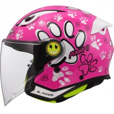 ШЛЕМ LS2 OF622 FUNNY II PAWS PINK