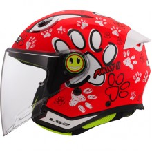 ШЛЕМ LS2 OF622 FUNNY II PAWS RED