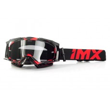 Очки IMX DUST GRAPHIC RED GLOSS/BLACK - SZYBA DARK SMOKE + CLEAR (2 SZYBY W ZESTAWIE)