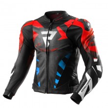 Куртка кожаная REBELHORN INFERNO BLACK/BLUE/WHITE/RED
