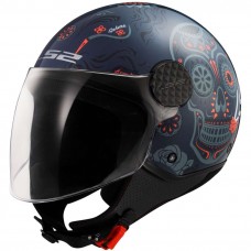 Шлем LS2 OF558 SPHERE LUX II MAXCA COBALT ORANGE-06