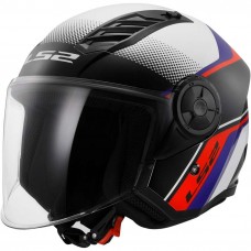 Шлем LS2 OF616 AIRFLOW II RUSH WHITE BLUE RED-06