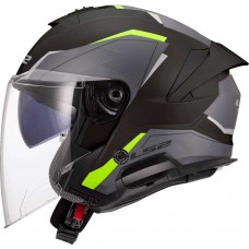 Шлем LS2 OF618 VERSO II AIR BLACK H-V YELLOW