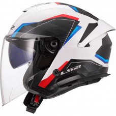 Шлем LS2 OF618 VERSO II AIR WHITE BLUE RED
