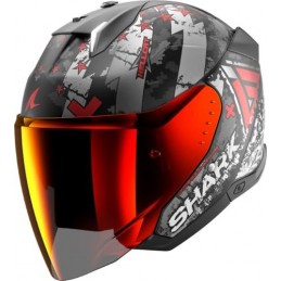 ШЛЕМ SHARK SKWAL i3 JET HELLCAT Mat Black/Silver/Red