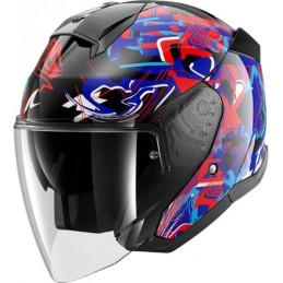 ШЛЕМ SHARK SKWAL JET PRANZ Black/Red/Blue