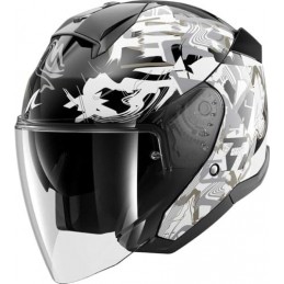 ШЛЕМ SHARK SKWAL JET PRANZ Black/White/Gold