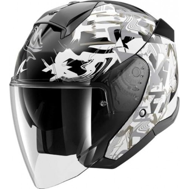 ШЛЕМ SHARK SKWAL JET PRANZ Black/White/Gold