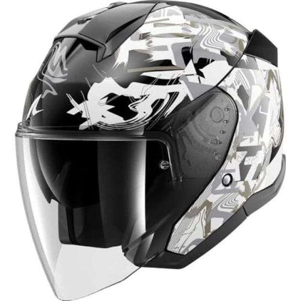 ШЛЕМ SHARK SKWAL JET PRANZ Black/White/Gold