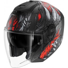 ШЛЕМ SHARK RS JET CARBON SHAYTAN Mat Black/Red/Gray